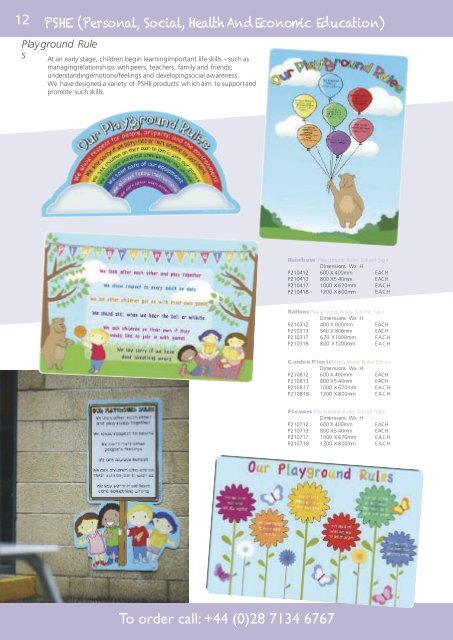 Creative Activity Playground Signs Catalogue