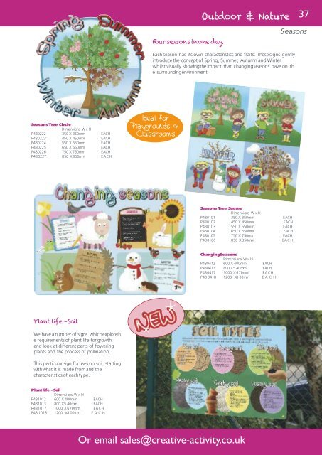 Creative Activity Playground Signs Catalogue