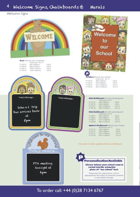 Creative Activity Playground Signs Catalogue