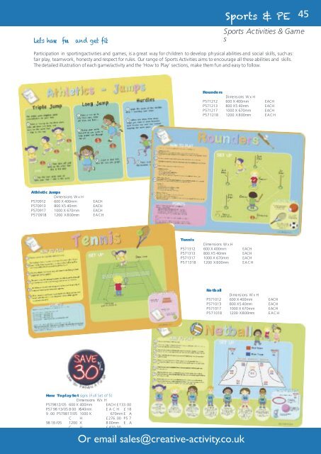 Creative Activity Playground Signs Catalogue