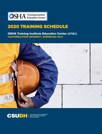 2020 CSUDH OSHA Course Catalog Interactive