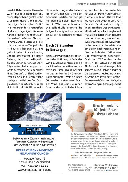 Dahlem & Grunewald Journal Oktober/November 2019