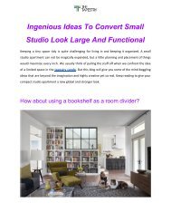 Ingenious Ideas To Convert Small Studio Look Large and Functional
