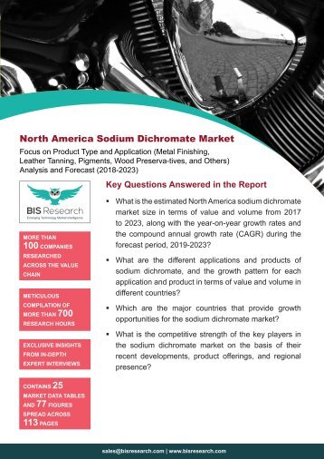 North America Sodium Dichromate Market Size, 2018-2023