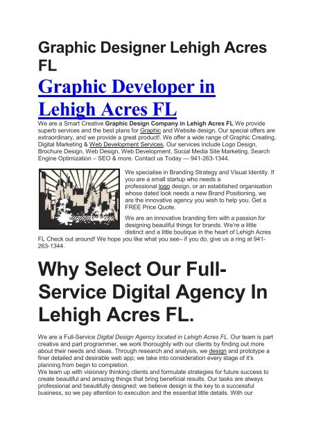  Aku Graphic Designer Lehigh Acres FL | 941-263-1344