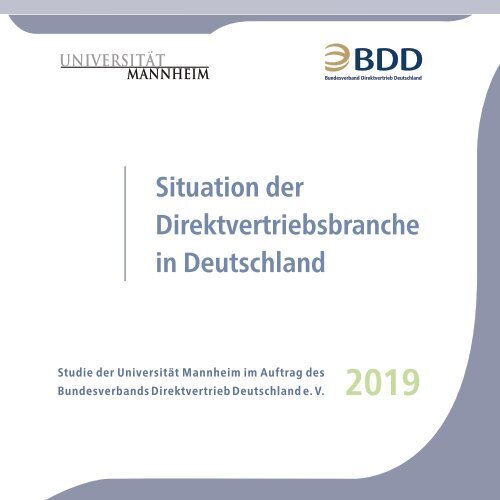 Situation der Direktvertriebsbranche in Deutschland 2019