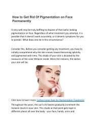 How to Get Rid Of Pigmentation on Face Permanently