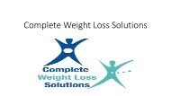 Complete Weight Loss Solutions