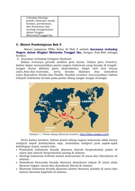 Wilayah indonesia berada diantara