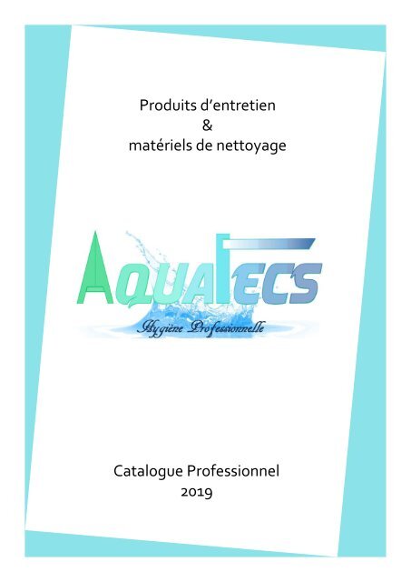 Catalogue des matériels et produits de nettoyage