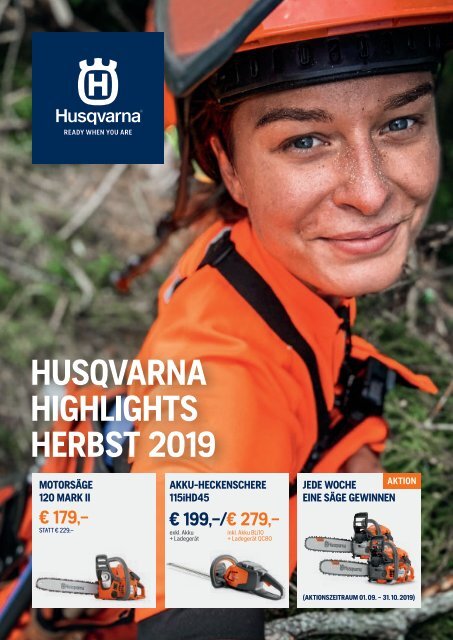 HUSQVARNA HIGHLIGHTS HERBST 2019