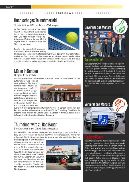 TRENDYone | Das Magazin - Ulm - August 2018