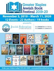 2019-20 Greater Naples Jewish Book Festival brochure