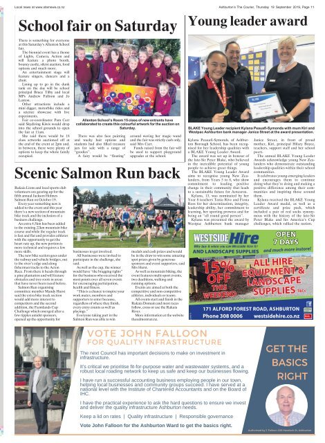 Ashburton Courier: September 19, 2019