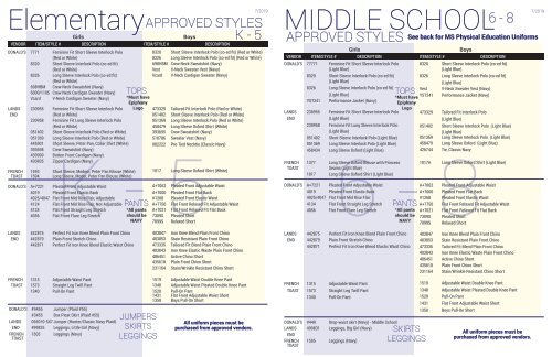 1920 uniform brochure