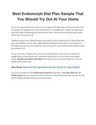 Best Endomorph Diet Plan Sample That You Should Try Out At Your Home