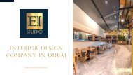 Fit out interior Design Company In Dubai | Exotic interiors.
