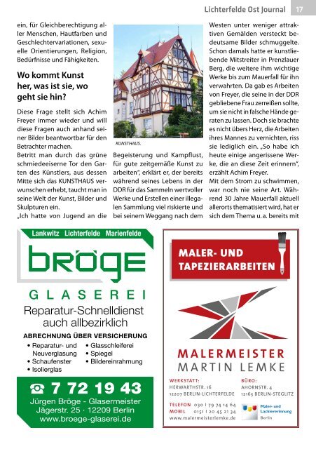 Lichterfelde Ost Journal Oktober/November 2019