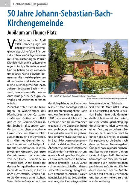 Lichterfelde Ost Journal Oktober/November 2019