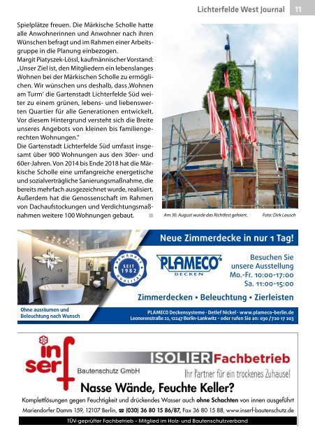 Lichterfelde West Journal Oktober/November 2019