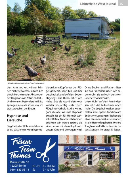 Lichterfelde West Journal Oktober/November 2019