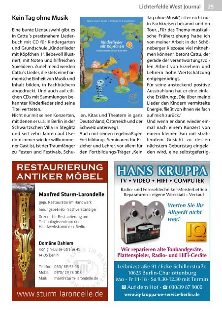 Lichterfelde West Journal Oktober/November 2019