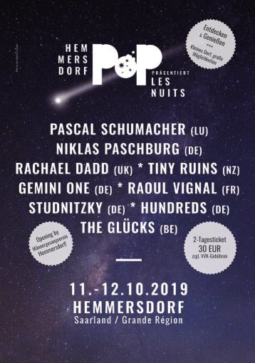 Hemmersdorf Pop präsentiert Les Nuits - Programmheft