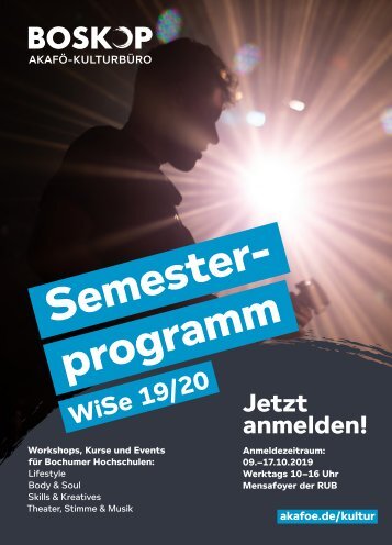 BOSKOP Semesterprogramm Winter 2019/20