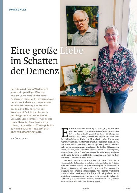 recke:in - Das Magazin der Graf Recke Stiftung Ausgabe 3/2019