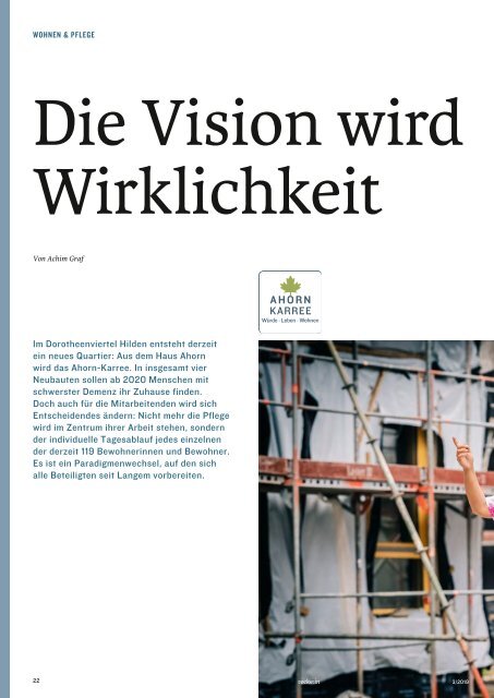 recke:in - Das Magazin der Graf Recke Stiftung Ausgabe 3/2019