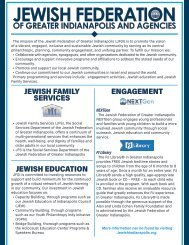 Jewish Federation of Greater Indianapolis, Agencies and Synagogues