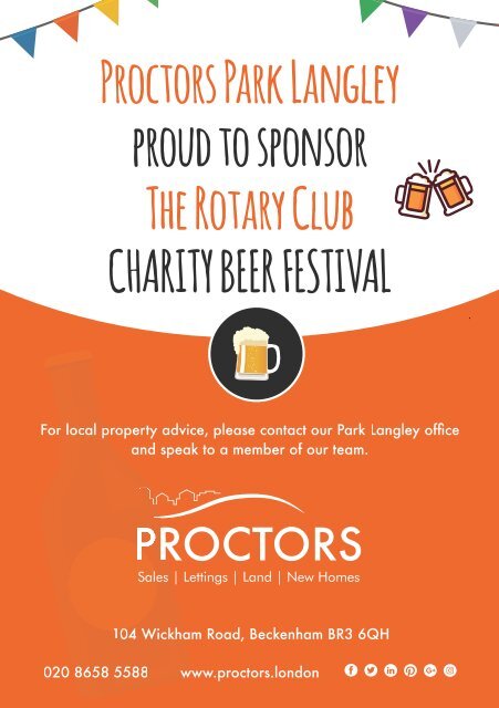 Programme for 2019 Langley Park Charity Beer Festival