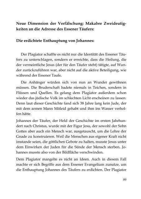 Das Evangelium der Essener Plagiat 2019