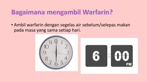 KAUNSELING PESAKIT warfarin