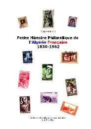 Petite Histoire Philatélique de l'Algérie Française 1830-1962