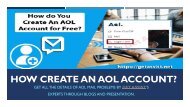 How Create An AOL Account