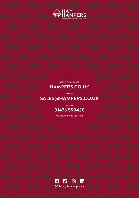 Hay Hampers Christmas Brochure 2019 - 35 Years of Christmas Joy