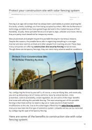Protect your construction site with solar fencing system