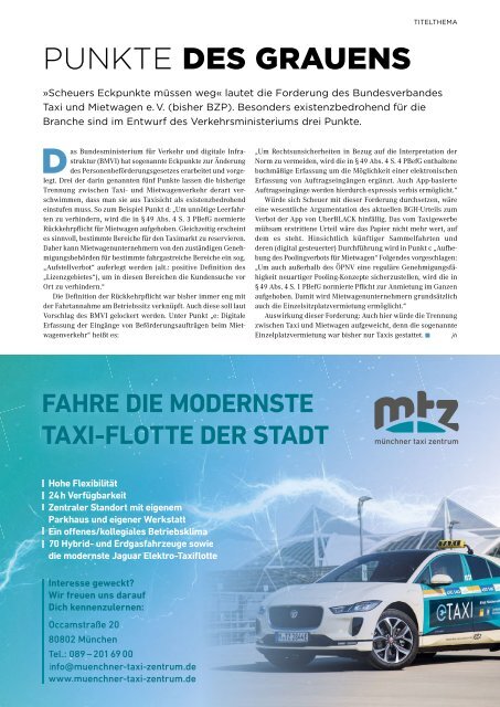 Taxi Times München - März / April 2019