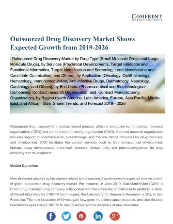 Outsourced Drug Discovery Market Advancements to Watch Out For 2026