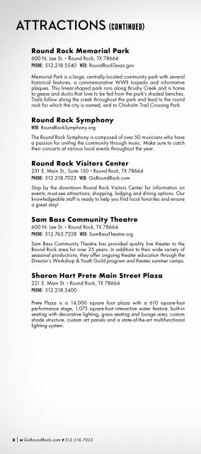 Round Rock Visitor Guide