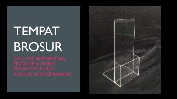 CALL/WA 0899-8844-666, Produsen, Tempat Brosur A4, Noud Acrylic Shop, Semarang