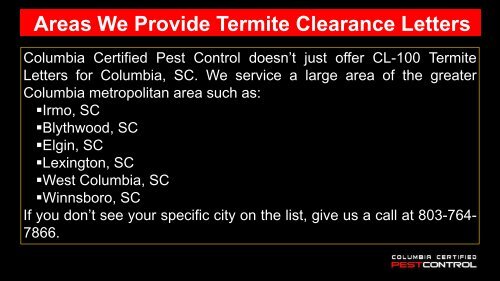 Importance of Termite Control in Columbia SC