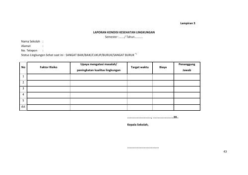 CHECKLIST PEMANTAUAN Lamp