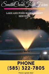 Full Solutions Lake Management Service at Smith Creek Fish Farm LLC