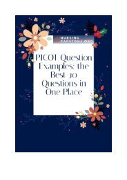 PICOT Question Examples: the Best 30 Questions in One Place