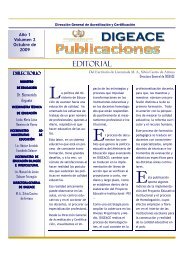 Publicación DIGEACE -Año 1, volumen 2, Octubre 2009-