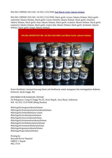 PALING DIPERCAYA WA +62 852-1533-9500 Jual Black Garlic Jakarta Selatan