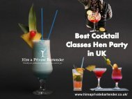 best Cocktail Classes Hen Party in UK