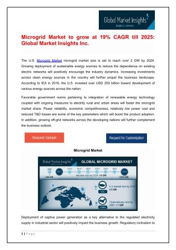 Global Microgrid Market to hit $19 Bn by 2024